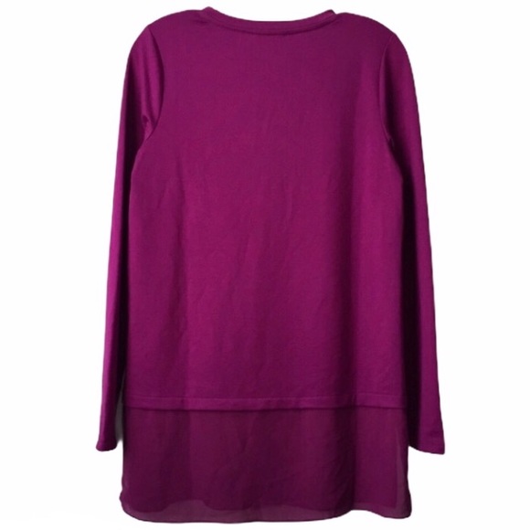Reaction Kenneth Cole Chiffon Bottom V-Neck Tunic - Picture 3 of 6